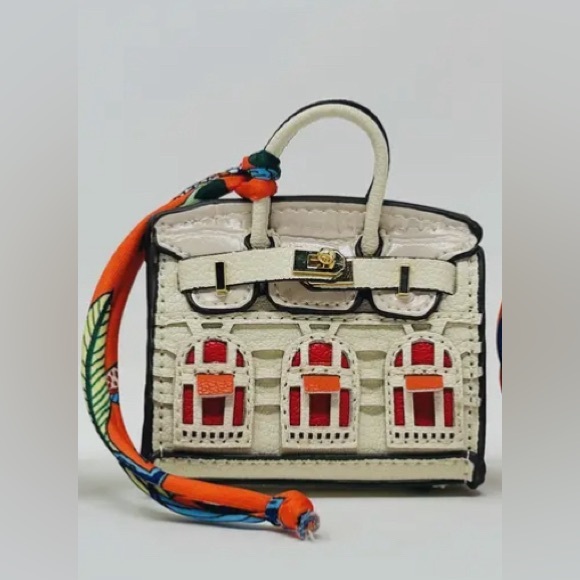Mini White Handbag Charm - Picture 2 of 4